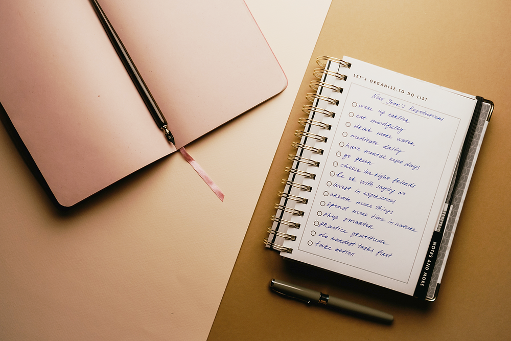 A list of goals for the year