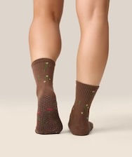 Thumbnail:  Wildflower Brown - Crew Grip Socks