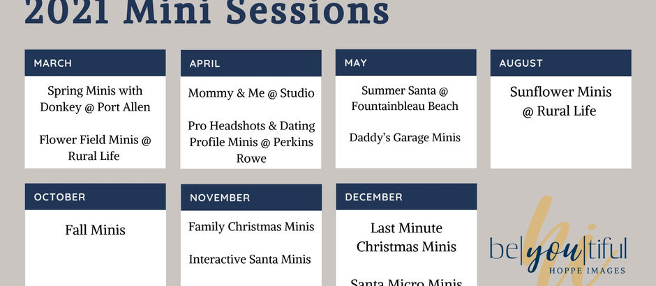 Baton Rouge Photographer - Mini-Sessions Calendar