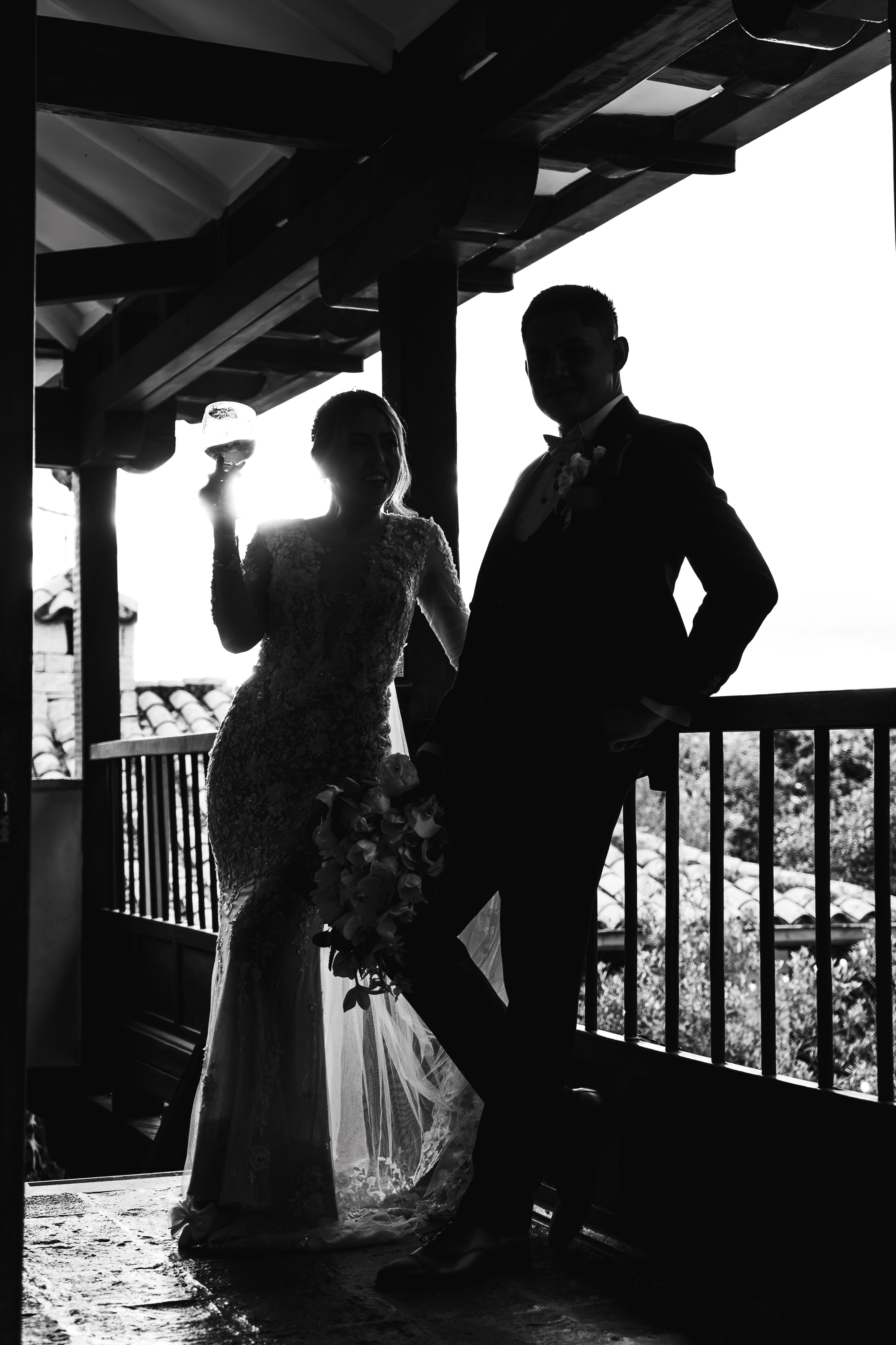 fotografia blanco y negro de boda
