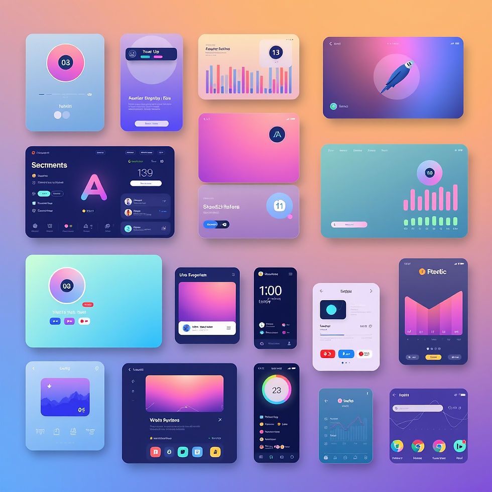 A bunch of differnet UI and UX digital designs .jpg