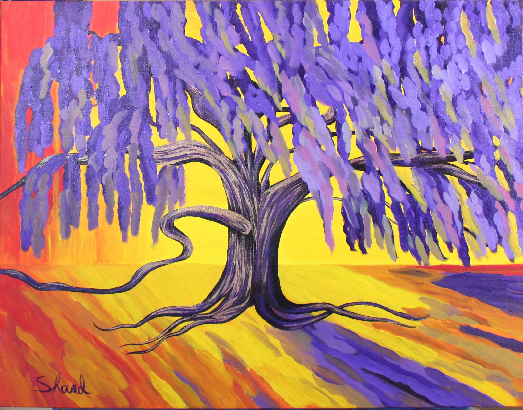 Purple Weeping Willow _ 28W x 22H _WB