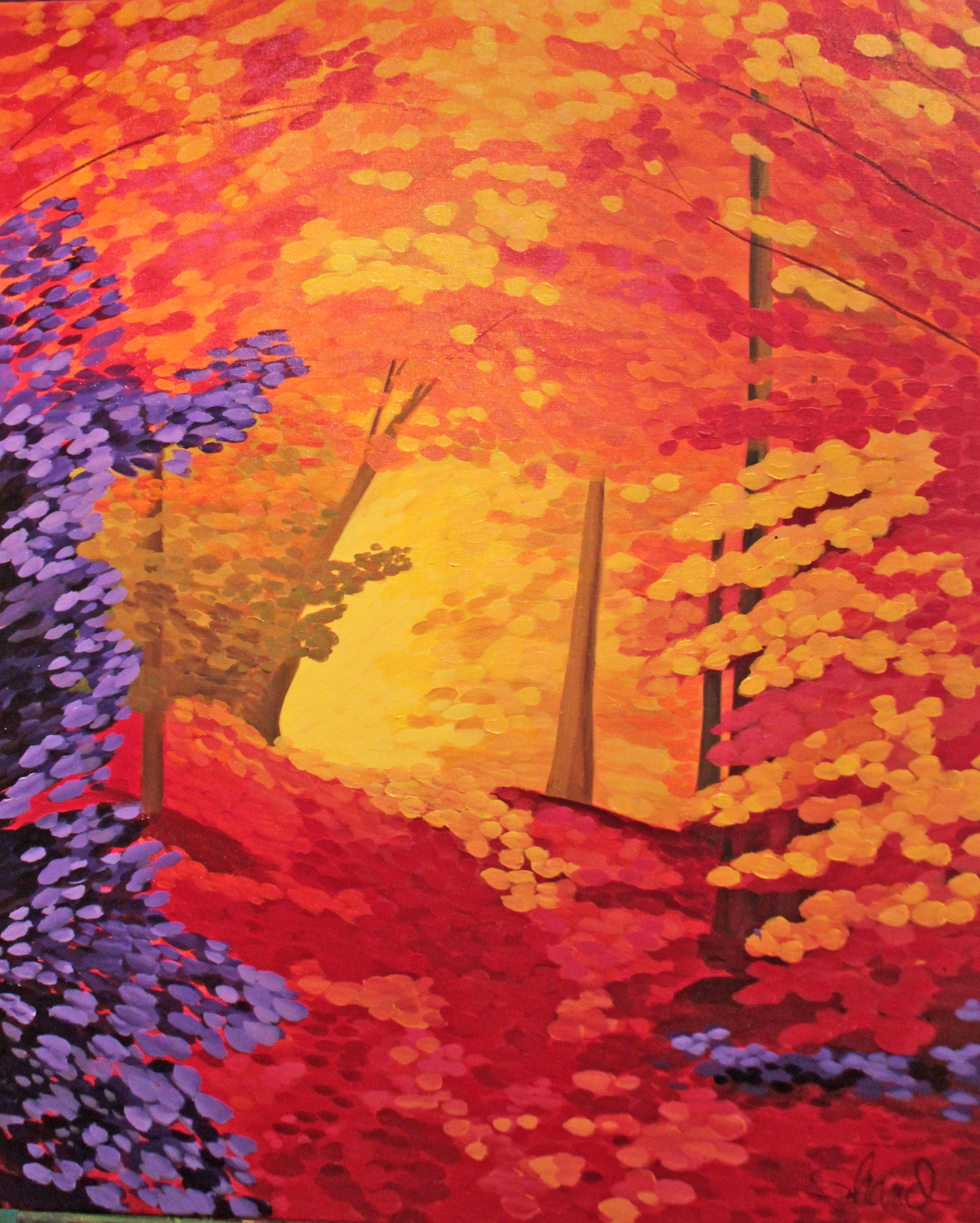 Golden Secret Path 24W x 30H No Border