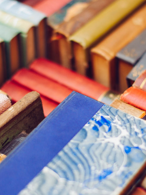 Colourful Pile of Old Books