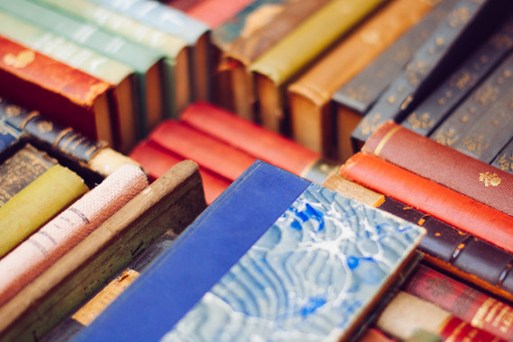 Colourful Pile of Old Books