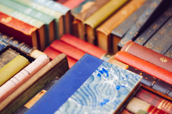 Colourful Pile of Old Books