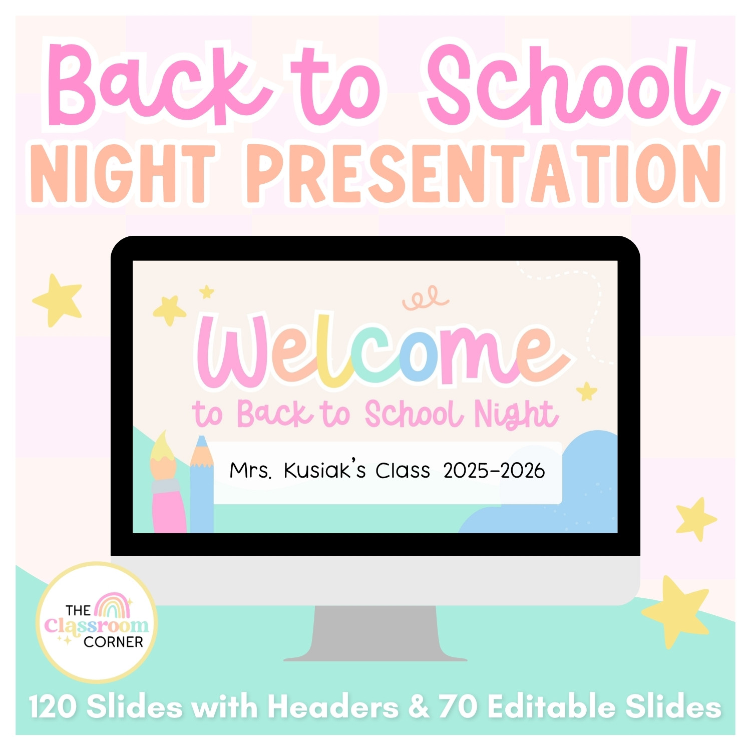Back to School Night Presentation Slides | For Google Slides