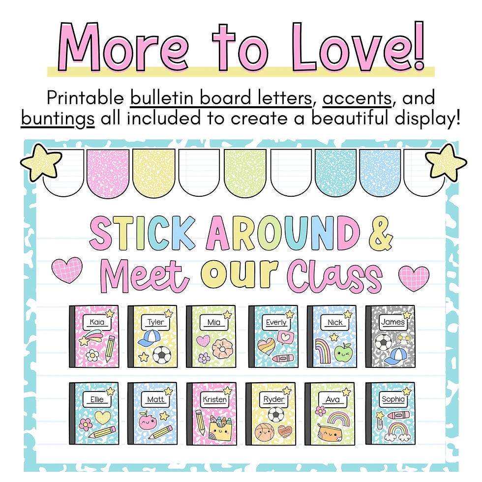 Thumbnail: All About Me Writing Craft and Bulletin Board Display for Back to School