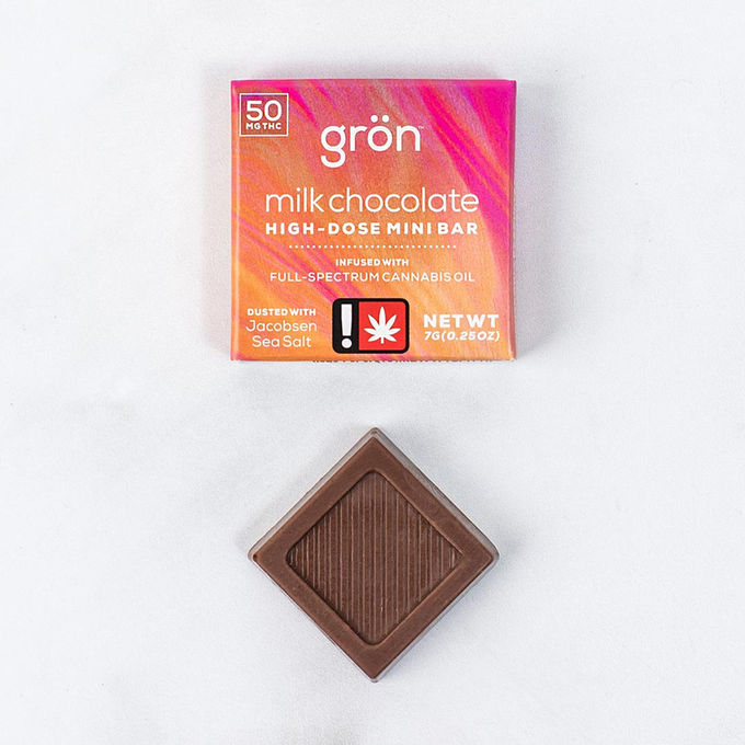 gron milk chocolate cannabis edible bar