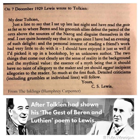 Lewis's reaction to 'Beren and Lúthien'