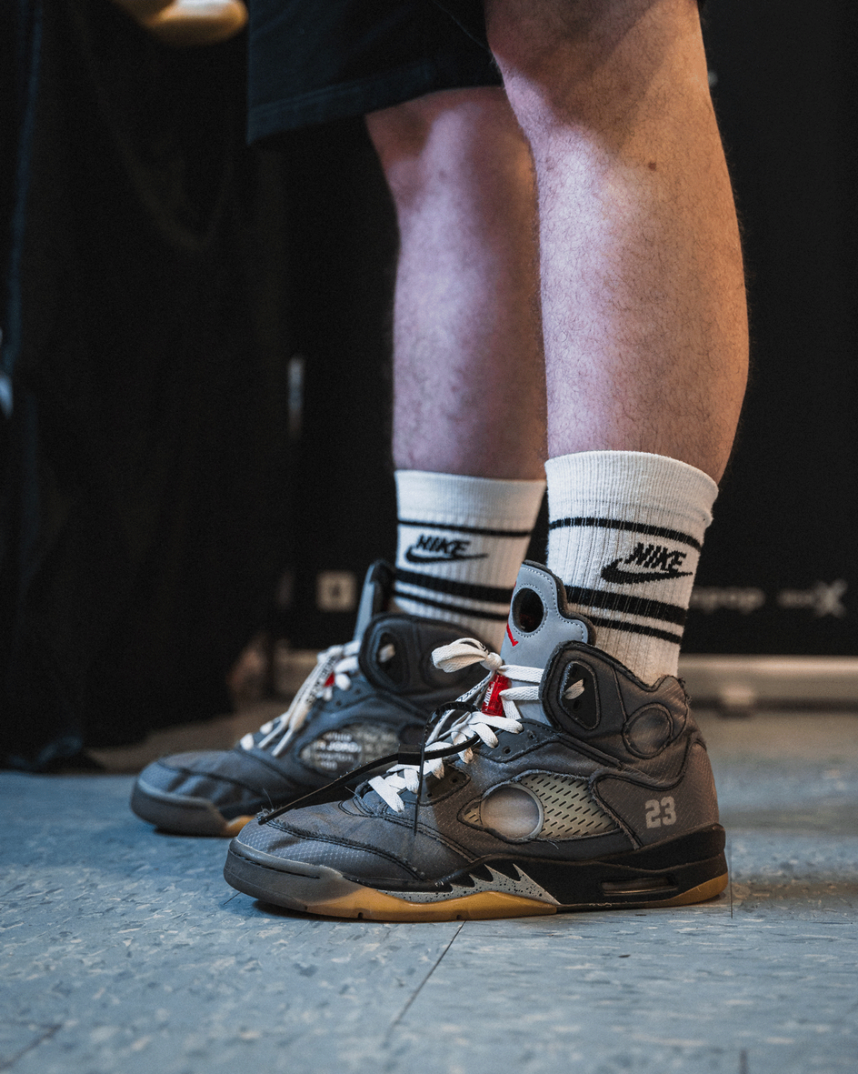 Attendees with limited edition, rare and designer sneakers and trainers