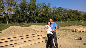 Aniko and Ricsi at the beginning of the akasha project