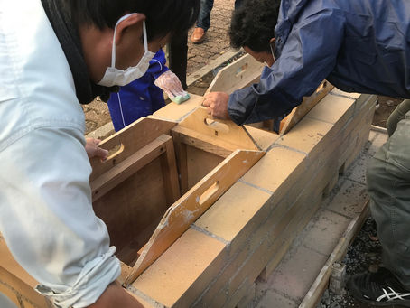 赤江まちづくりで防災かまどベンチを作りました。