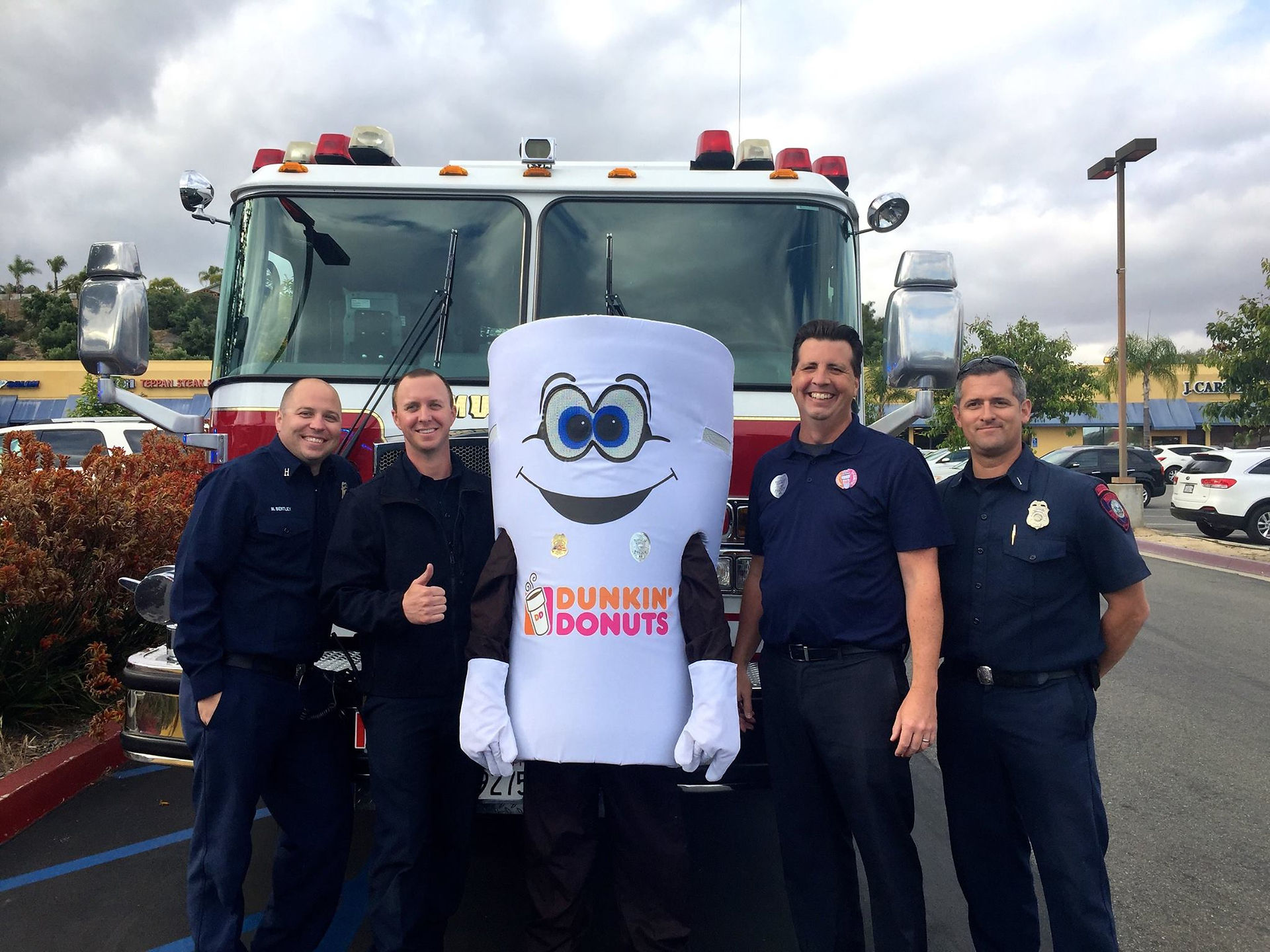 Dunkin donuts mike and firemen