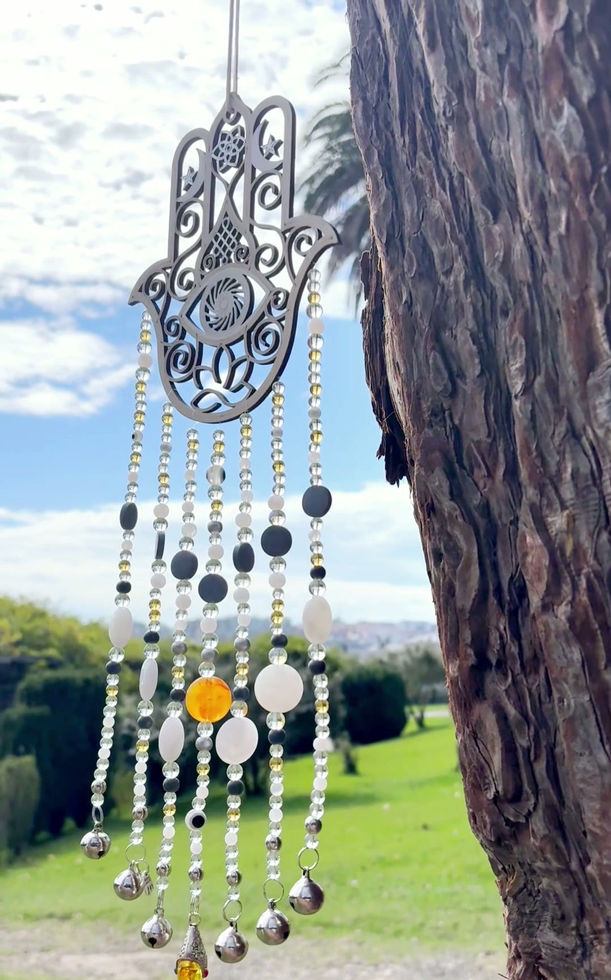 Campana de Viento Mano de Fátima Zen artesanal