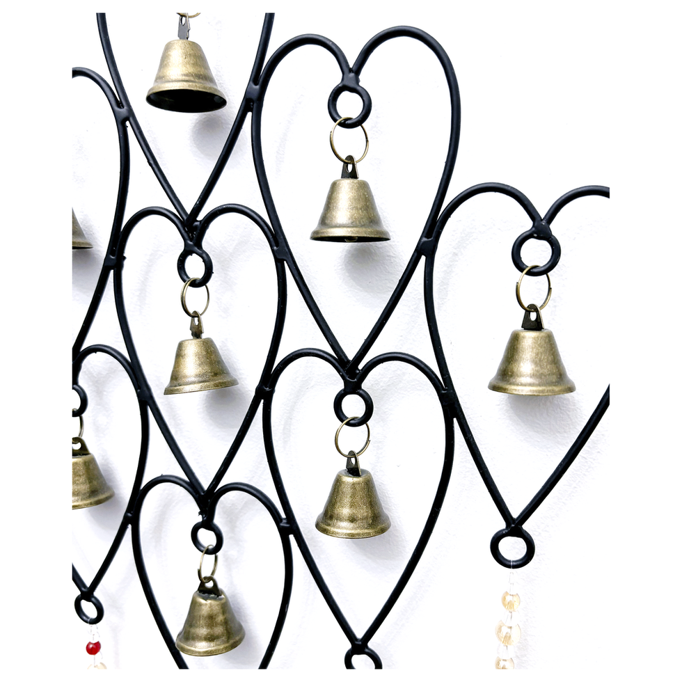 Campana de Viento India Corazón campanas sobre