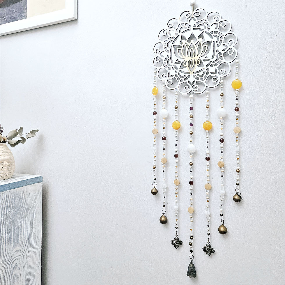 Campana de Viento Flor de Loto Zen decoración hogar