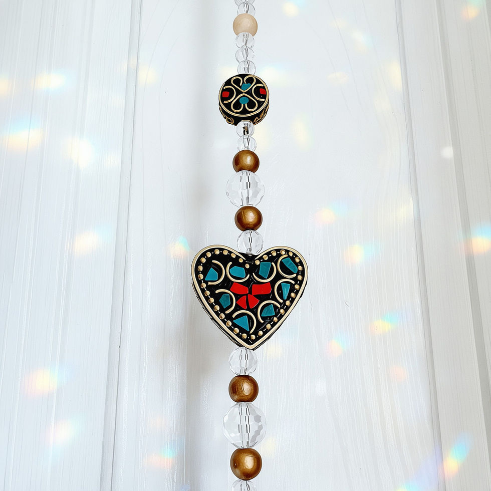 Atrapasol Feng Shui Tibetano cuentas vidrio