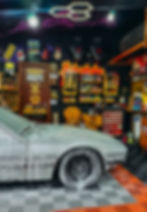 Organizacao da estetica automotiva com suportes e acessorios da Krakoss Garage