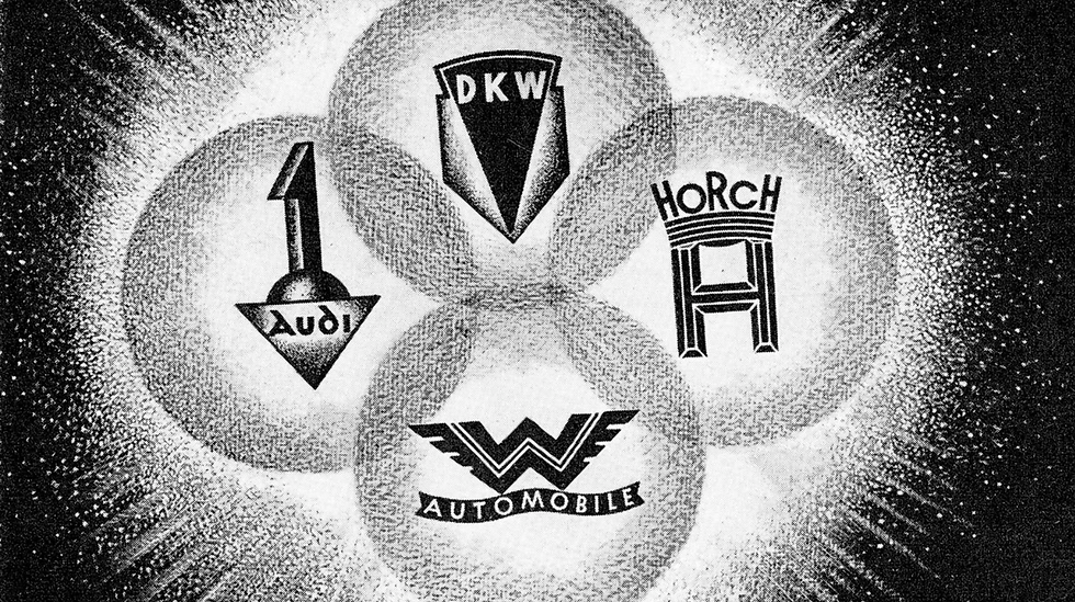 Em 1932, a Audi uniu forças com Horch, DKW e Wanderer para formar a Audi Auto Union