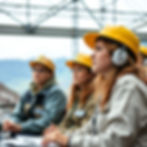 young white wemen environmentalists, in mining industry, conference, lieders.jpg