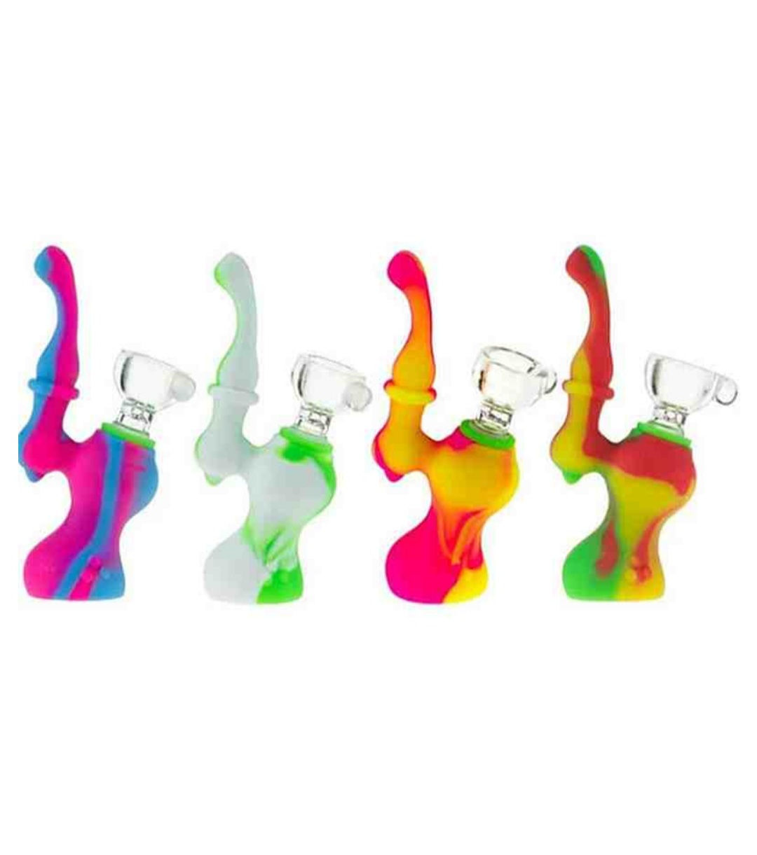 Silicone bubbler bong 