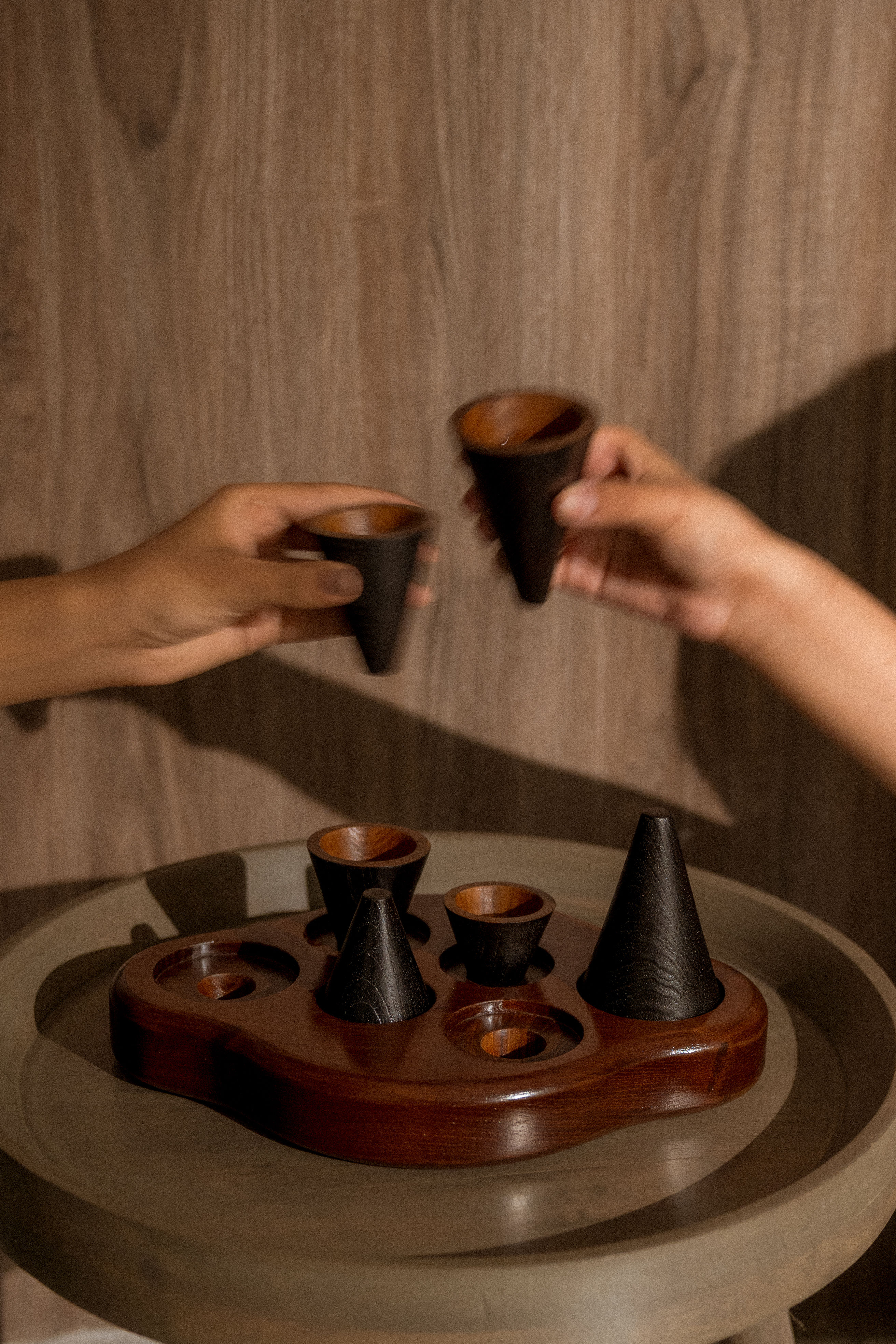 Barren Shot Glasses + Tray