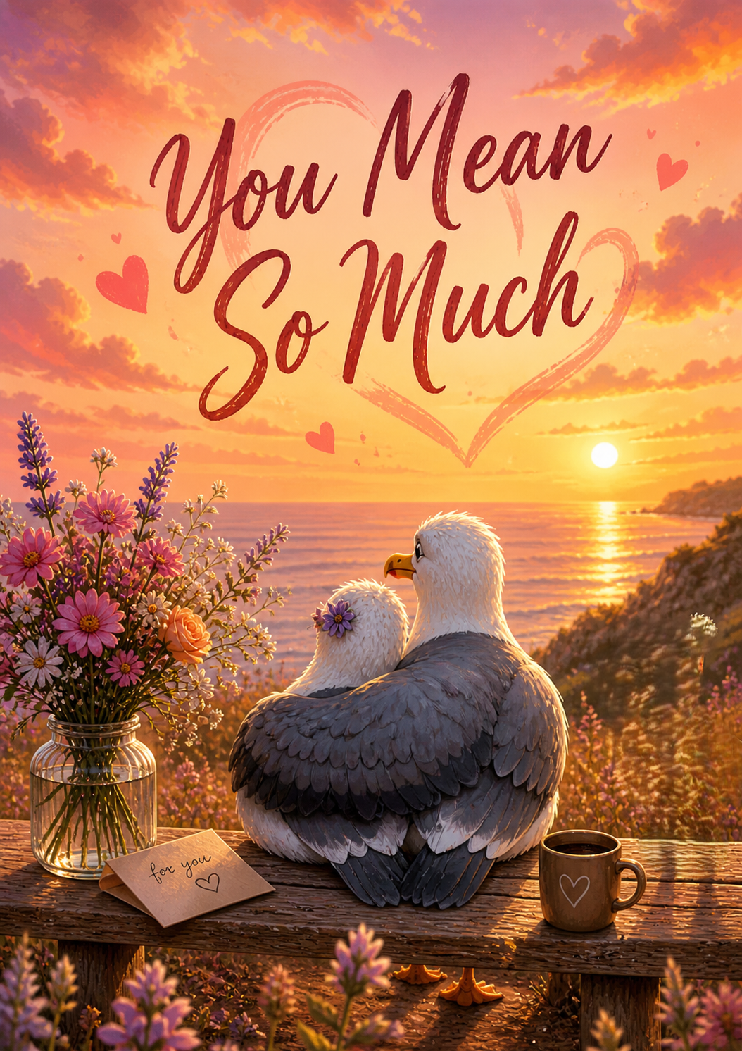 Birthday Card - You mean so much - Singing Seagulls