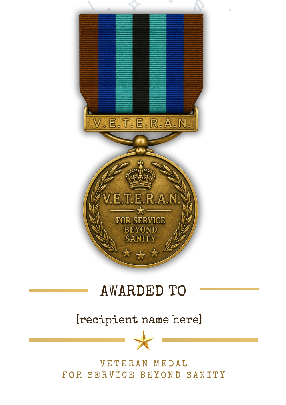 Singing seagulls personalised cards | Veteran Medal