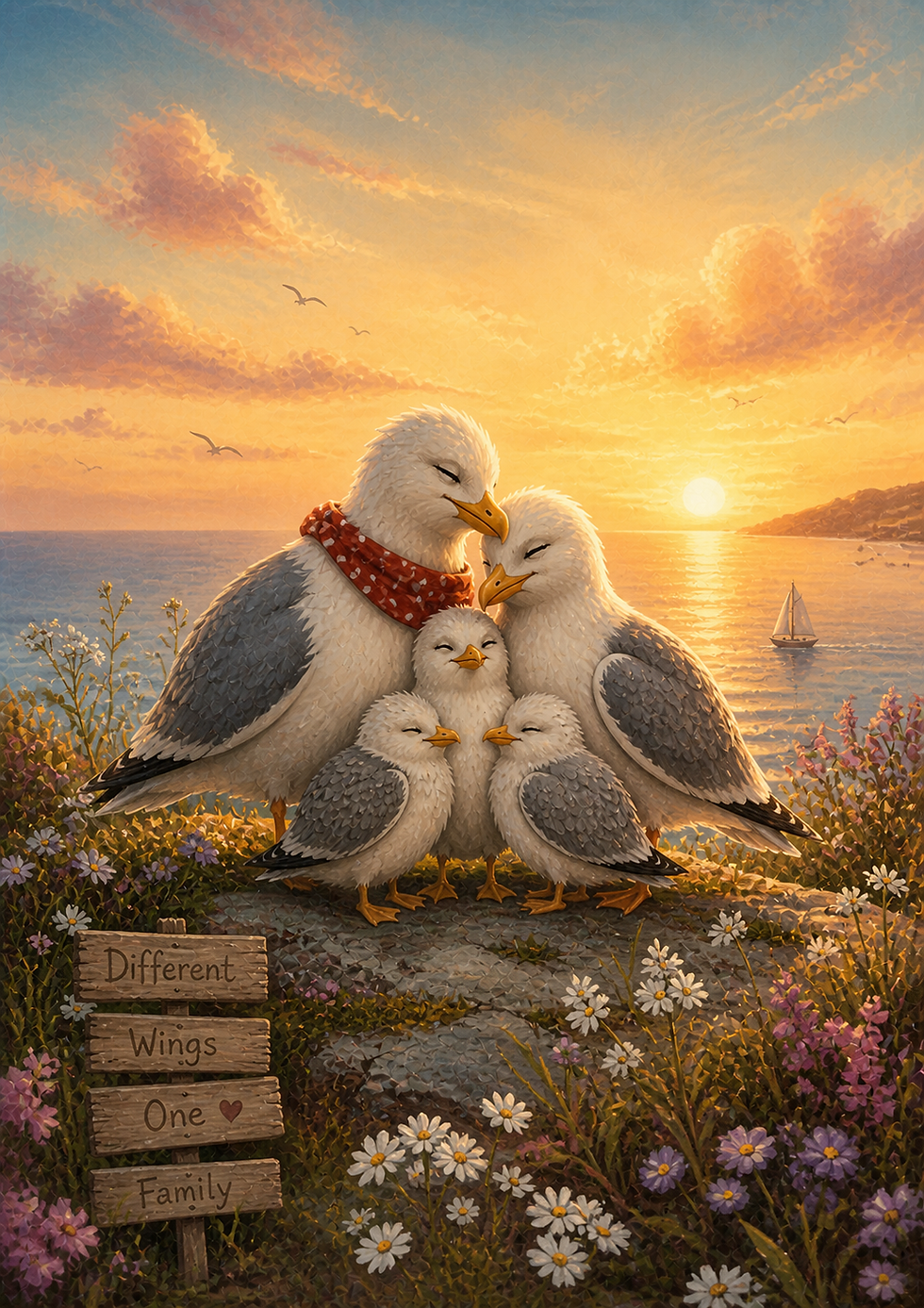 Singing seagulls personalised cards | Part of Everything