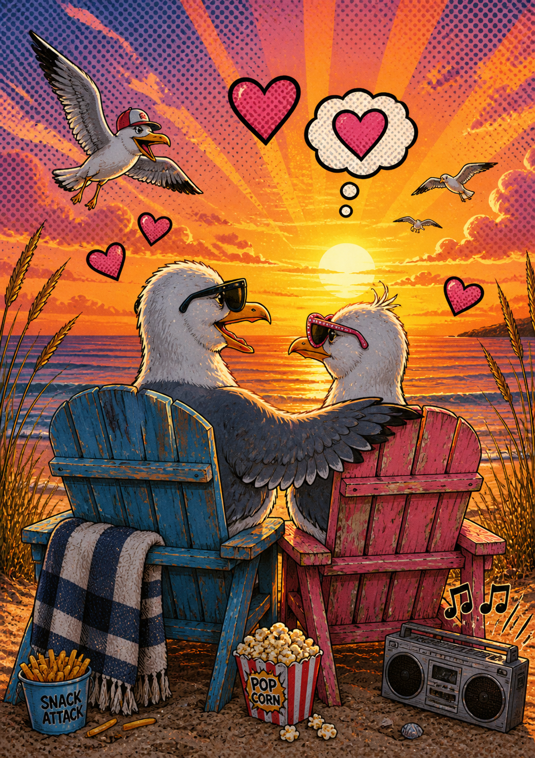 Singing Seagulls cards - Life’s Better With You