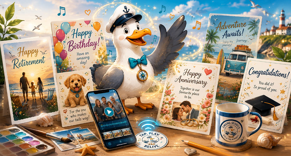 Options for chip at singing seagulls making your card and your memories