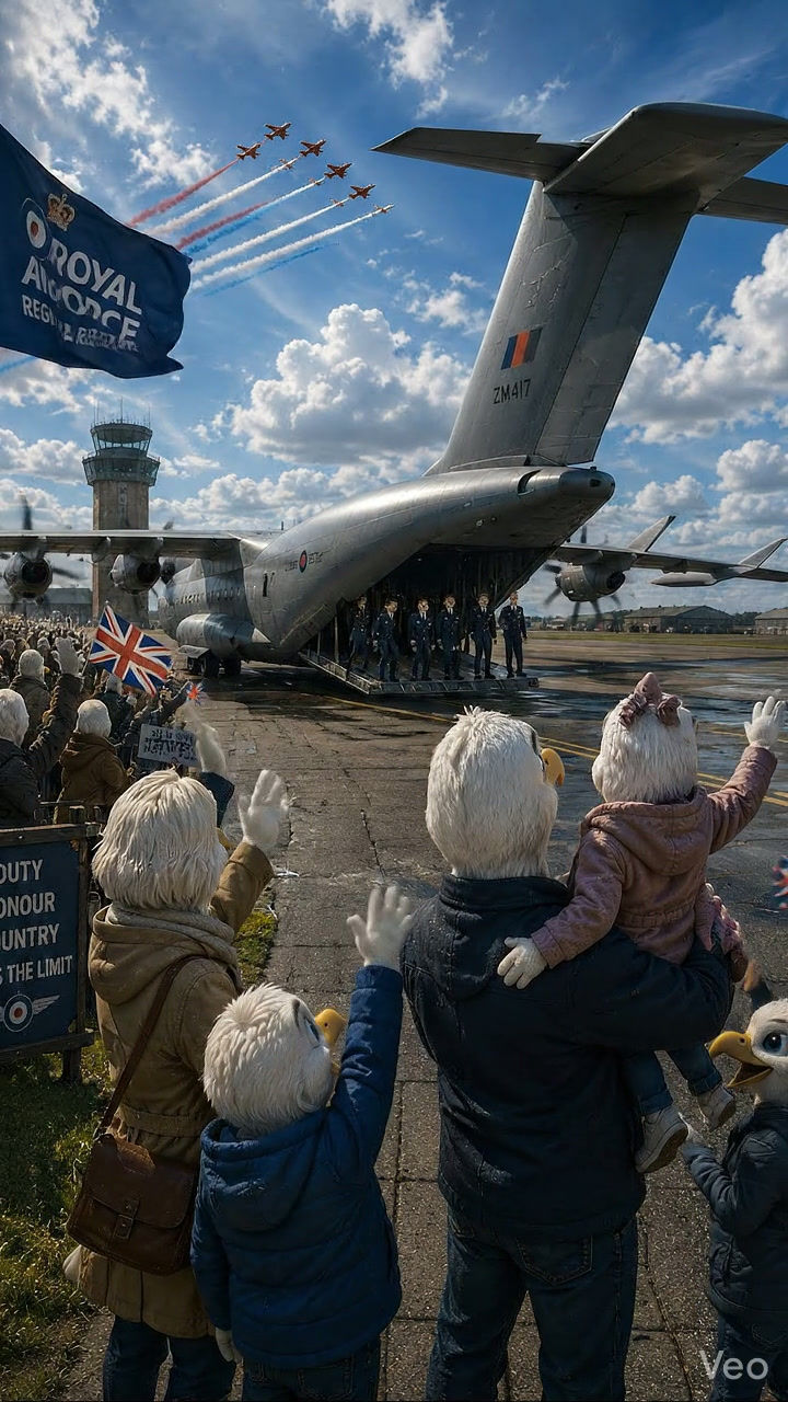 Thumbnail: Funny RAF deployment card featuring Royal Air Force personnel travelling overseas with humorous aviation-themed military artw