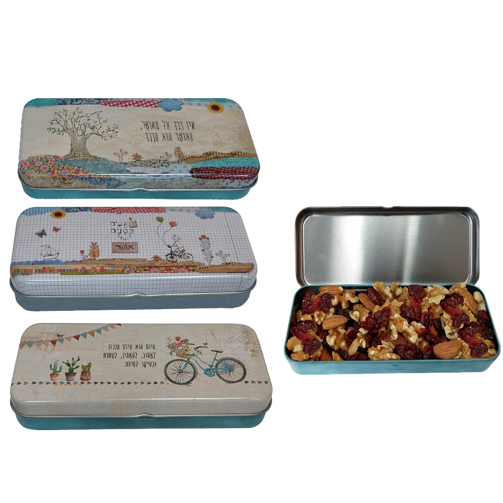 קופסת פח במילוי מיקס בריאות