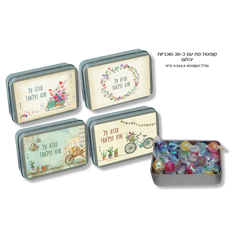 תמונה ממוזערת: מגוון מארזים בקופסת פח לסוף השנה