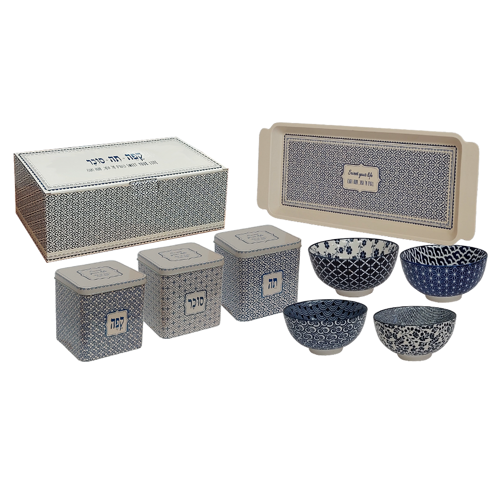 תמונה ממוזערת: מתנה לראש השנה עם סט לתה קפה סוכר