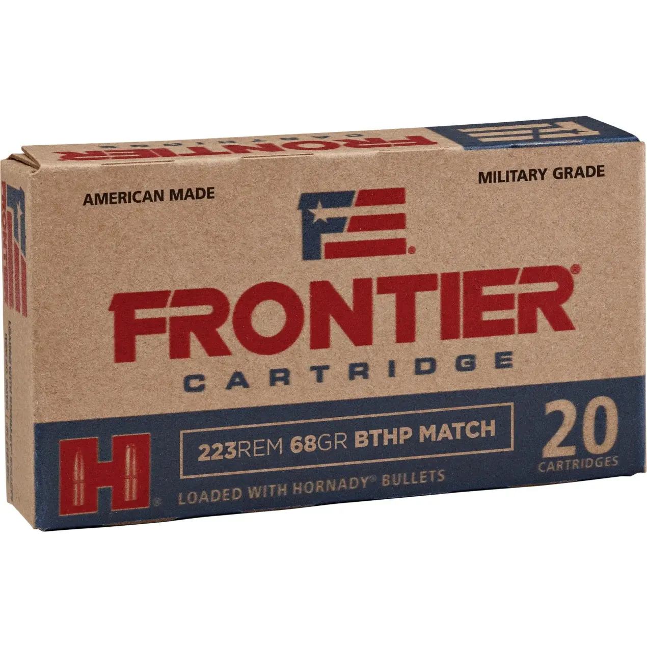 HORNADY FRONTIER 223 REM 68 GRAIN BTHP MATCH