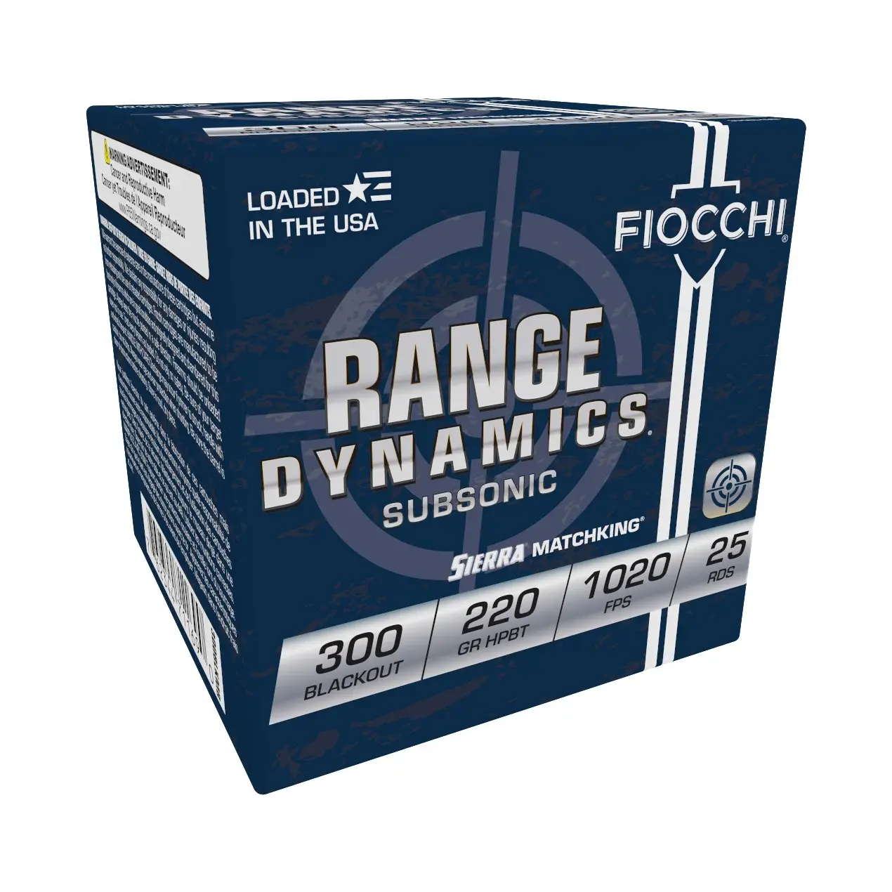 FIOCCHI RANGE DYNAMICS 300 BLK 220 GRAIN HPBT