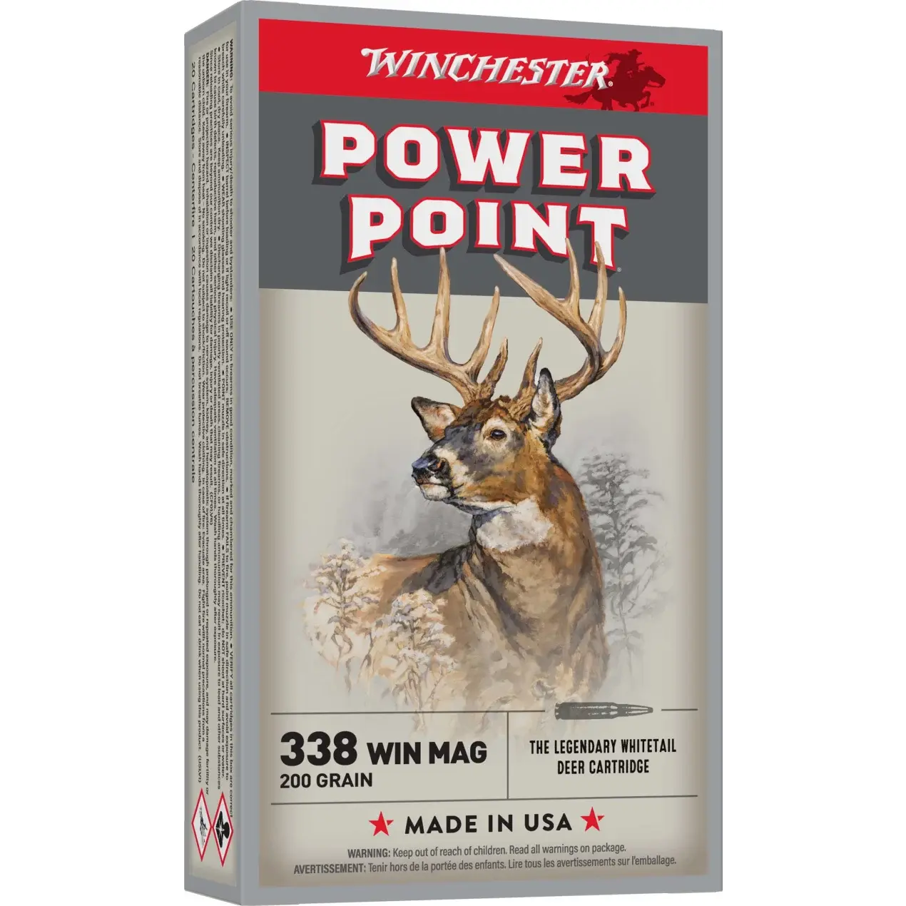WINCHESTER POWER-POINT 338 WIN MAG 200 GRAIN POWER-POINT