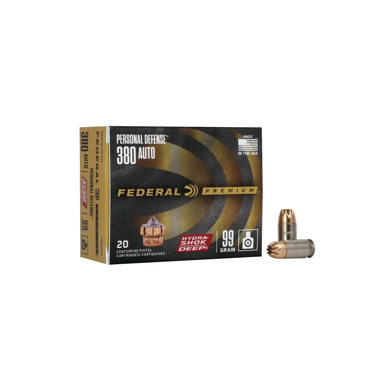 FEDERAL PREMIUM HYDRA-SHOK DEEP 380 AUTO 99 GRAIN HYDRA-SHOK DEEP