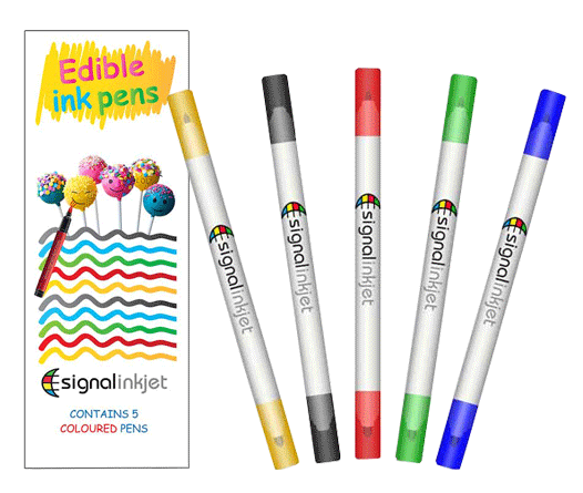 Thumbnail: Twin Pack of Edible Marker Pens - Neon Colours -  Primary Colours