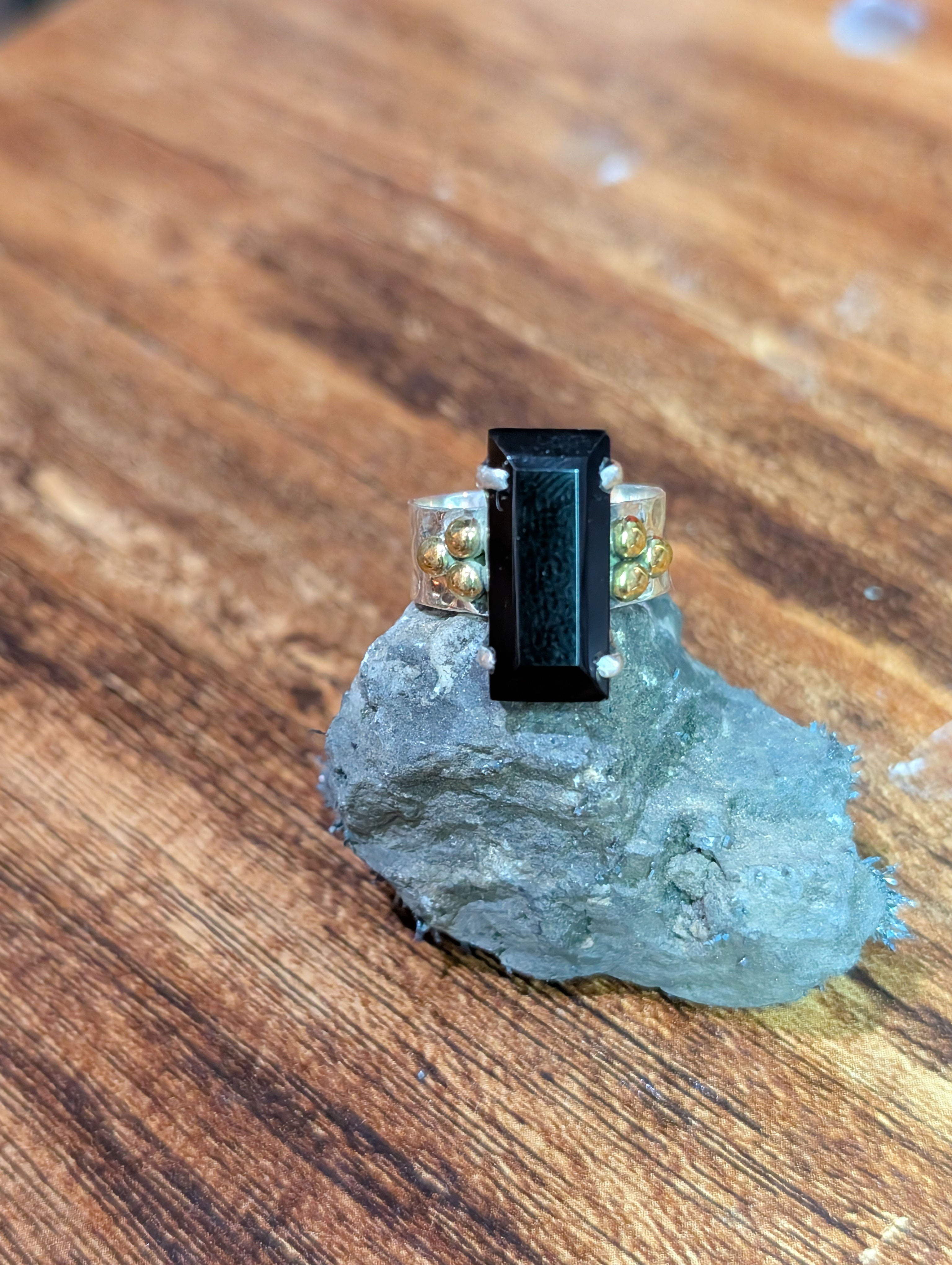 Onyx and Sterling Silver  Ring