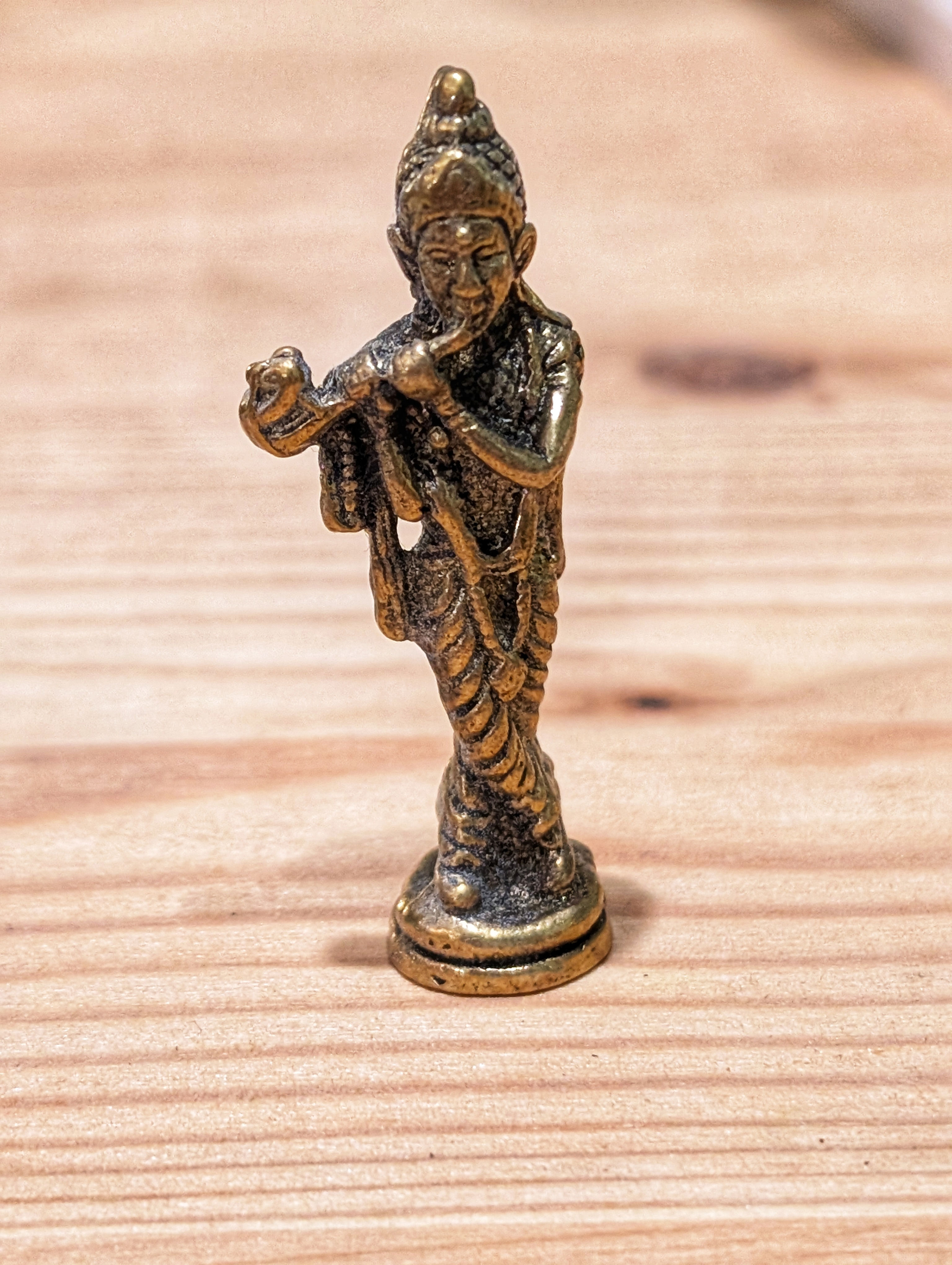 Krishna Brass Figurine Mini