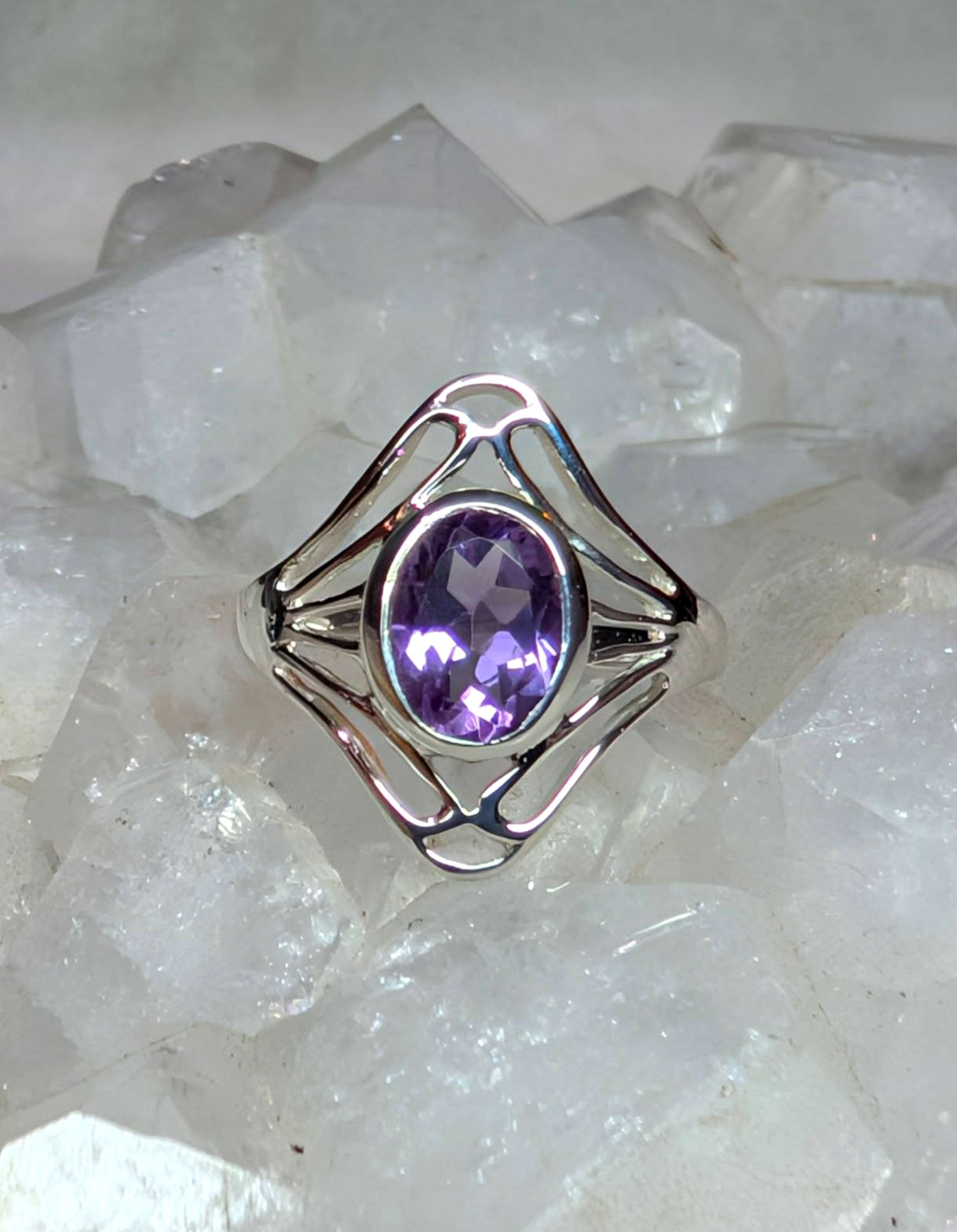 Amethyst Shield Ring size 9