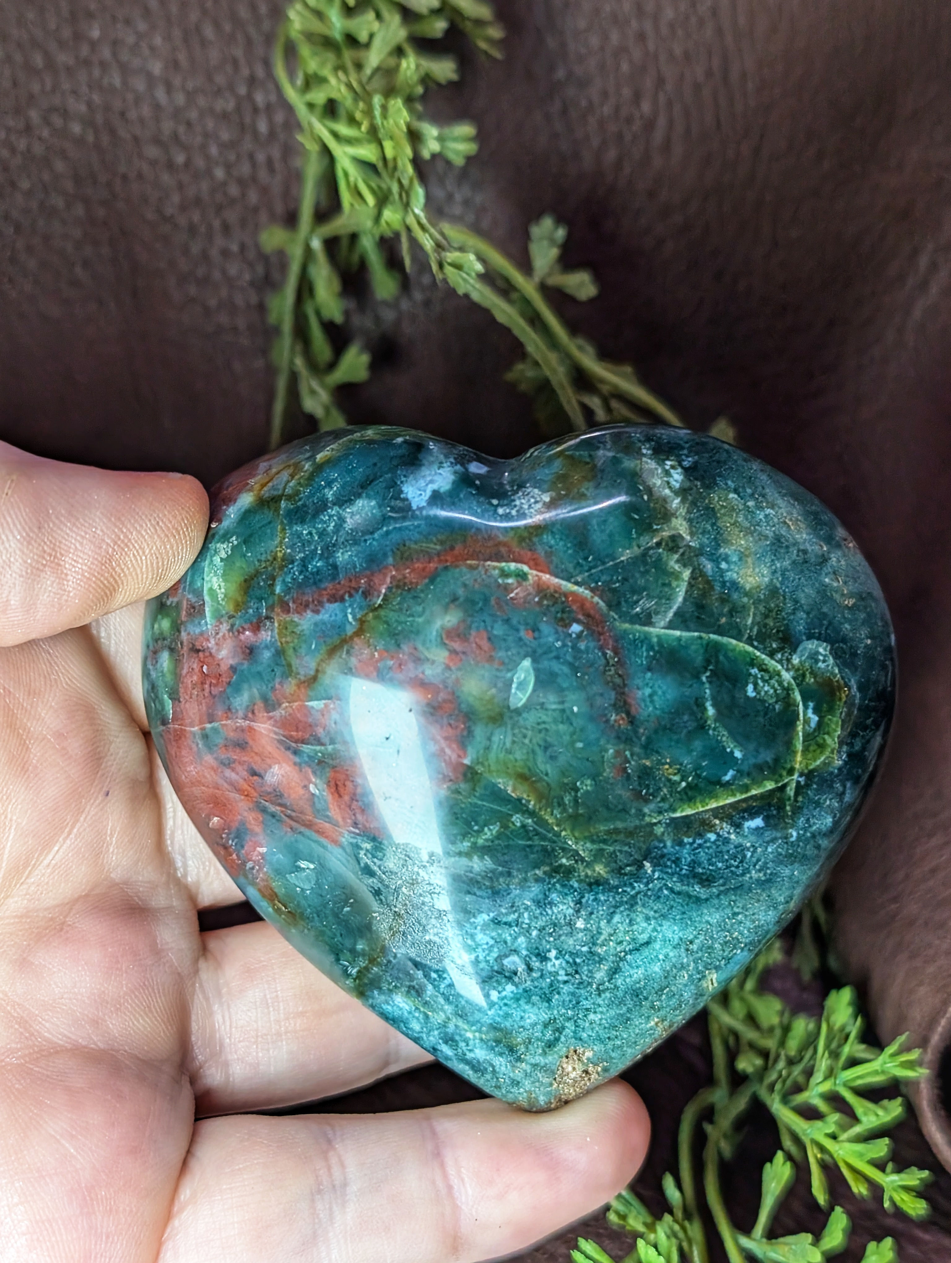 Bloodstone Heart Large