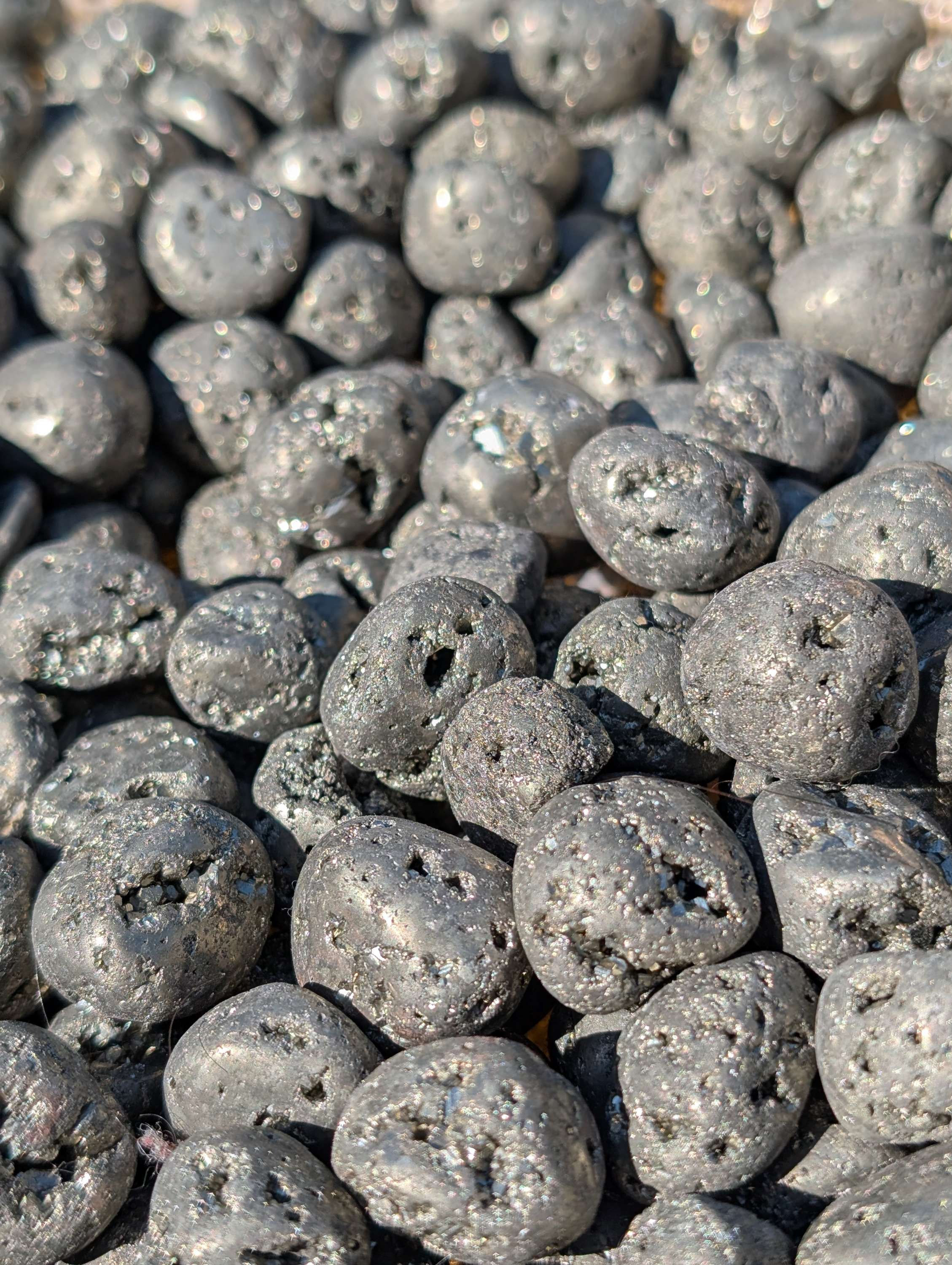 Tumbled Pyrite
