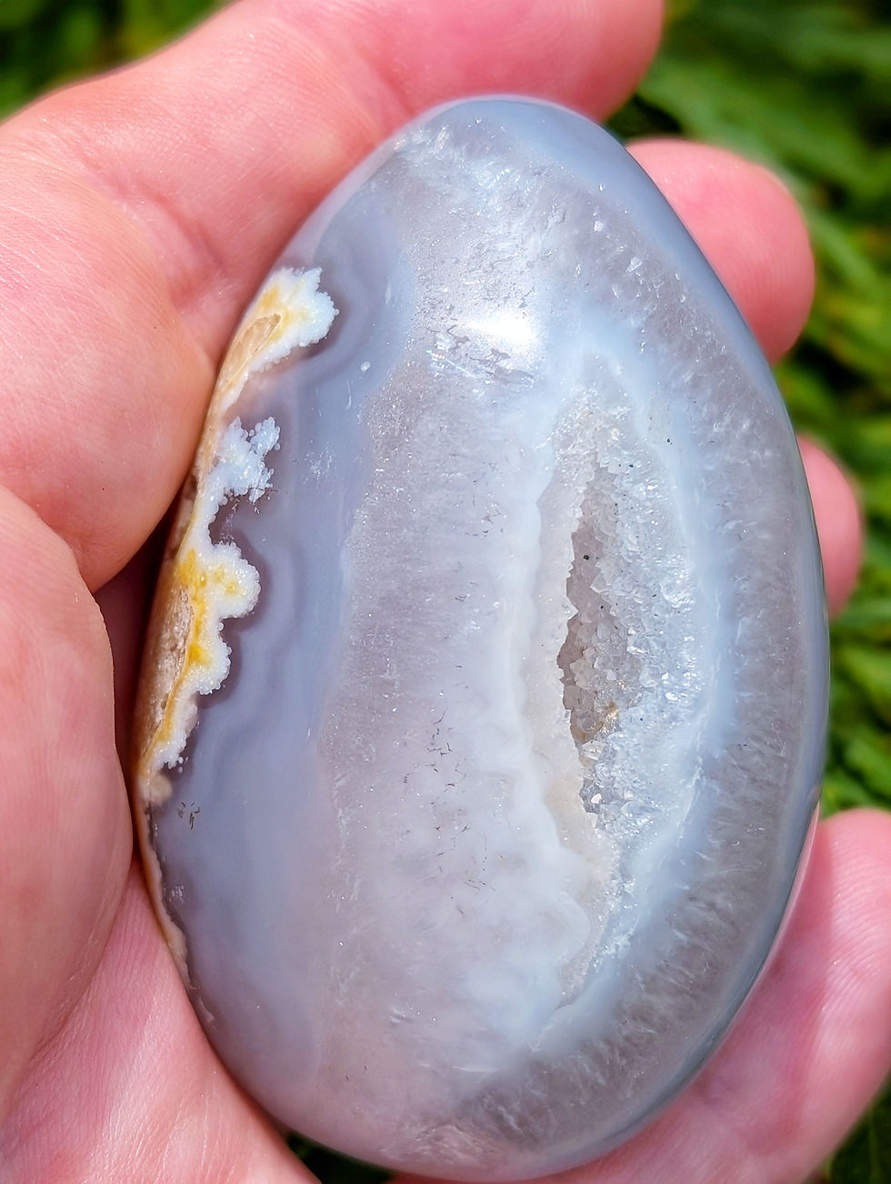 Thumbnail: Flower Agate Egg w Inclusion