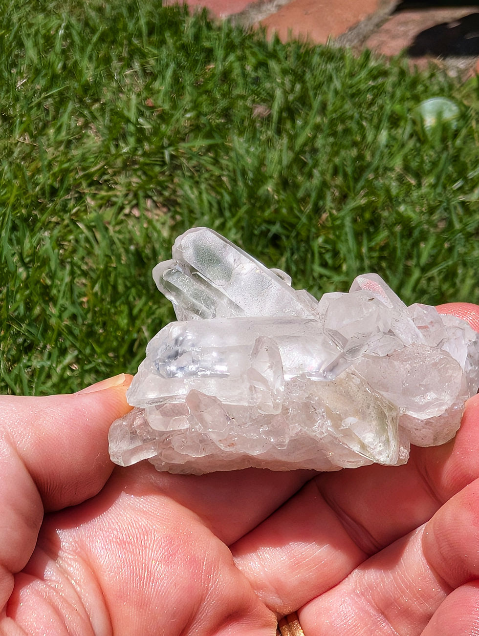 Thumbnail: Clear Quartz Grade A 16 small cluster