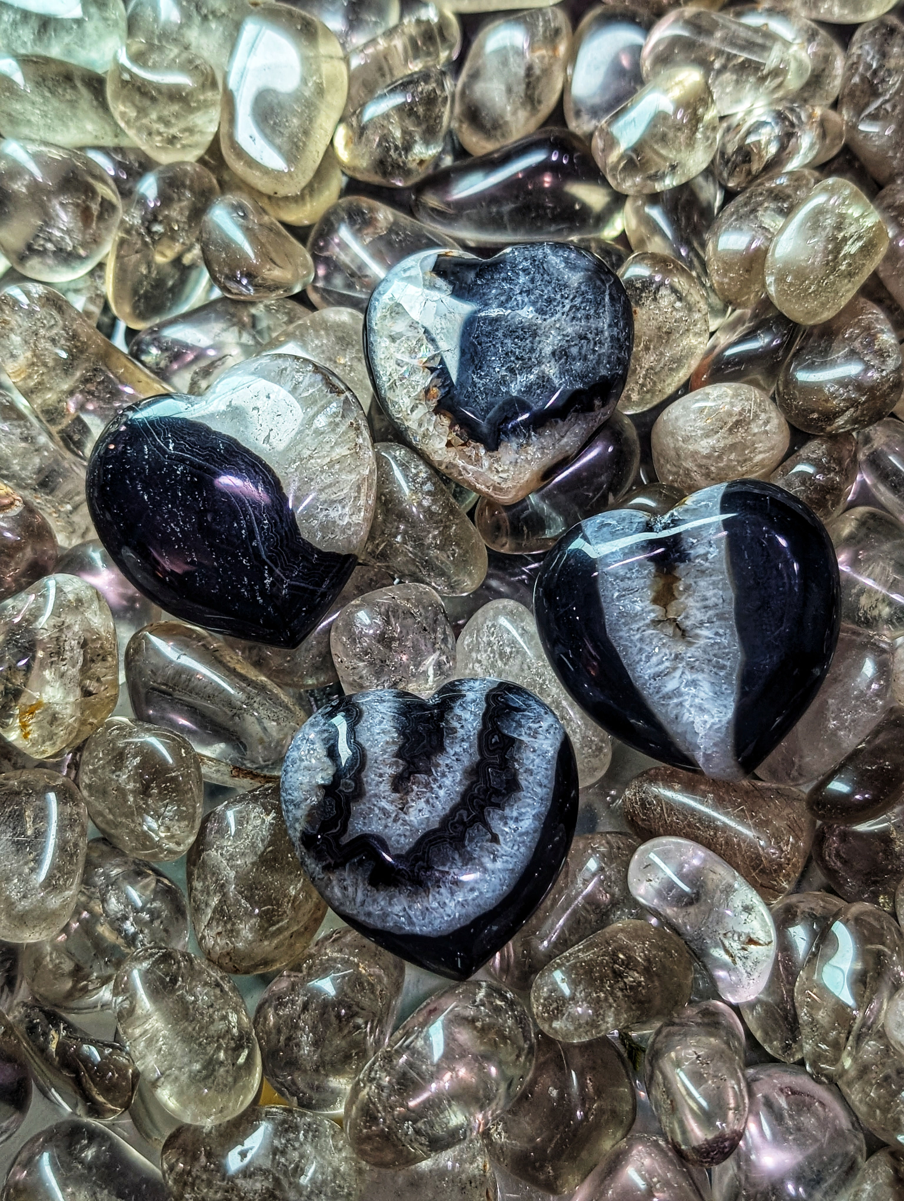 Black Agate Heart