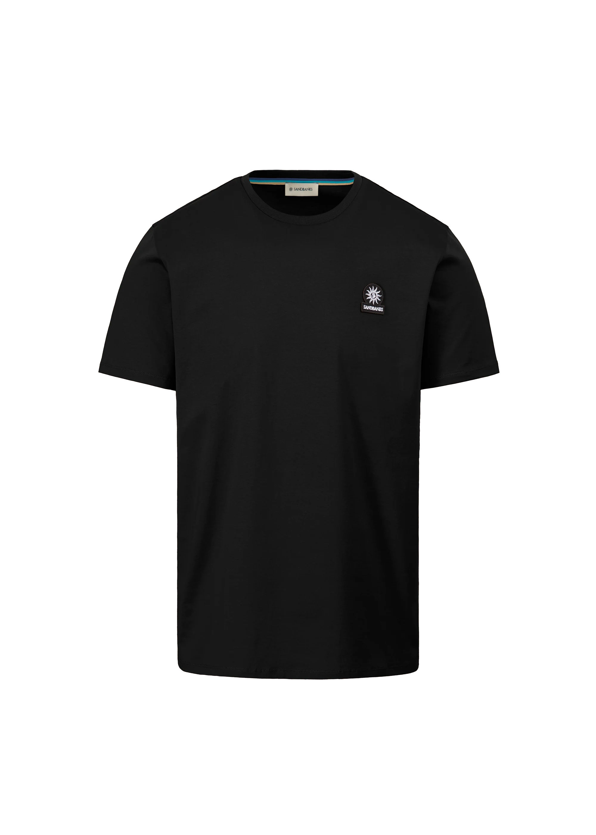 SANDBANKS BADGE LOGO T-SHIRT IN BLACK